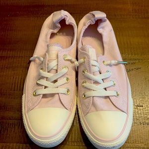 Women’s Pink Converse slip on shoes. Size 8